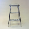 Swedish midcentury step stool of chromed steel by Awab 1950s