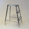 Swedish midcentury step stool of chromed steel by Awab 1950s