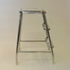 Swedish midcentury step stool of chromed steel by Awab 1950s