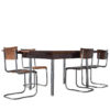 Bauhaus Tubular Steel and Wood Dining Set by Robert Slezák, 1930s Bauhaus Tubular Steel and Wood Dining Set by Robert Slezák, 1930s