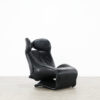 Toshiyuki Kita Black Leather Wink Lounge Chair for Cassina