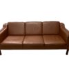 Vintage Danish Three Seater Leather Sofa by Stouby