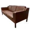 Vintage Danish Three Seater Leather Sofa by Stouby