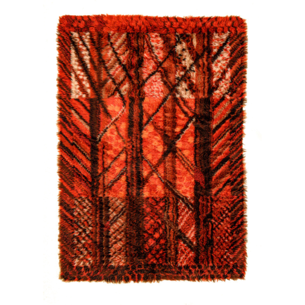 Scandinavian 20th century modern rya rug by Marianne Richter. 195 x 135 cm (77 x 53 in)