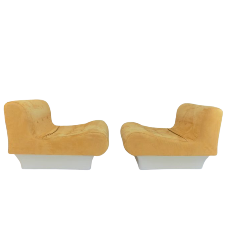 Otto Zapf Sofalette Alcantara Set of 2 lounge chairs