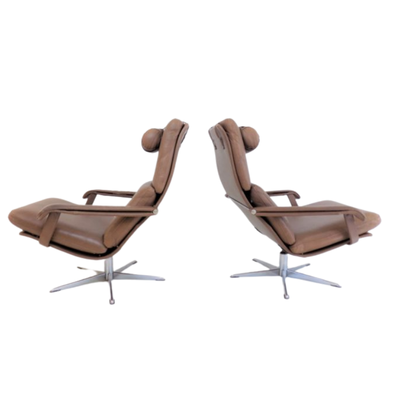 Goldsiegel leather armchair set of 2