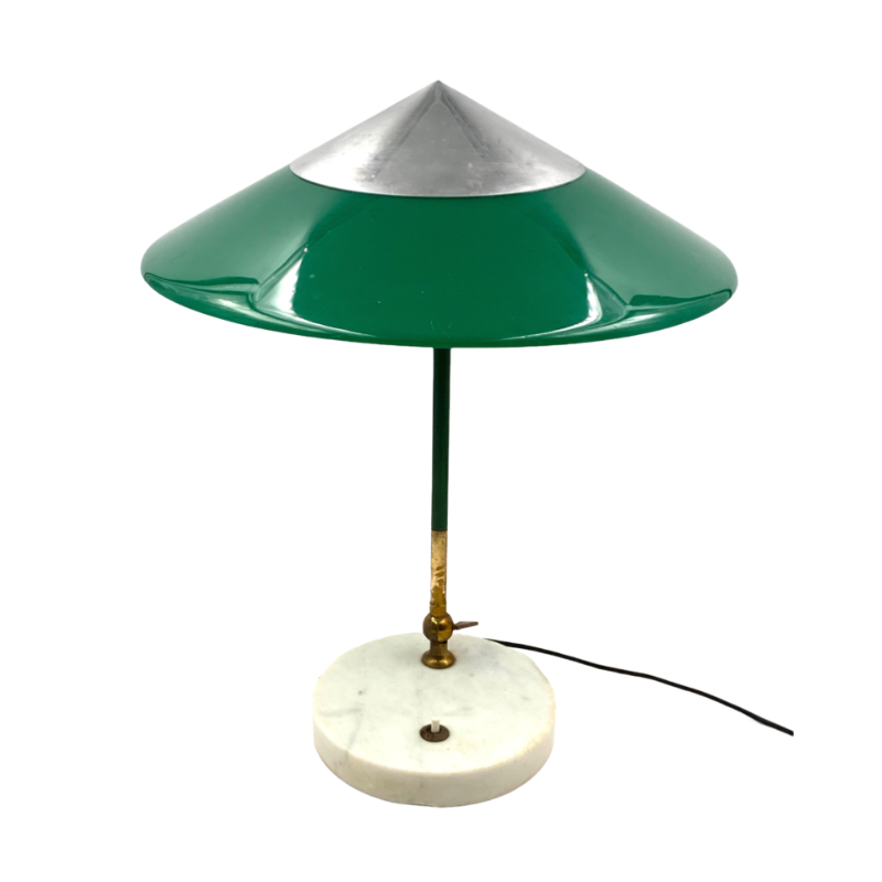 Stilux, Mid-century green table lamp, Milano Italy, 1960s