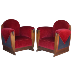 Amsterdam School Club Chairs, 1930s, Set of 2