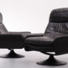 De Sede DS-50 black leather lounge chair 1970s Switzerland
