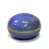 Vintage Scandinavian blue glaced ceramic lid box 1950s