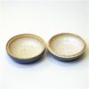 Vintage Scandinavian blue glaced ceramic lid box 1950s