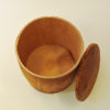 Vintage birch taburette with removable top lid Sweden 1972