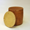 Vintage birch taburette with removable top lid Sweden 1972