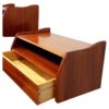 Swedish pair of mahogany wall night tables with a drawer Sweden 1950s