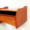 Swedish pair of mahogany wall night tables with a drawer Sweden 1950s