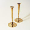 Lovely vintage brass candleholder pair by Arthur Pe, Kolbäck - Sweden 1960s