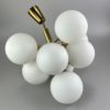 60s 70s 9-flame Sputnik chandelier Kaiser Leuchten opal glass design