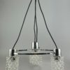 60s 70s Lamp Fixture Ceiling Lamp Chandelier Glass Chrome Space Age