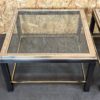 2x 60s 70s Jean Charles Coffee Table Chrome & Brass Side Table Space Age Design 2x 60s 70s Jean Charles Coffee Table Chrome & Brass Side Table Space Age Design