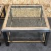2x 60s 70s Jean Charles Coffee Table Chrome & Brass Side Table Space Age Design 2x 60s 70s Jean Charles Coffee Table Chrome & Brass Side Table Space Age Design