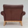 70s, vintage Danish armchair, leather, oak wood 70s, vintage Danish armchair, leather, oak wood