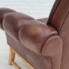 70s, vintage Danish armchair, leather, oak wood 70s, vintage Danish armchair, leather, oak wood