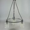 60s 70s Lamp Fixture Ceiling Lamp Chandelier Glass Chrome Space Age