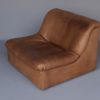 Four element modular De Sede DS46 buffalo leather sofa.