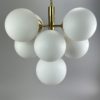 60s 70s 9-flame Sputnik chandelier Kaiser Leuchten opal glass design