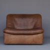 Four element modular De Sede DS46 buffalo leather sofa.