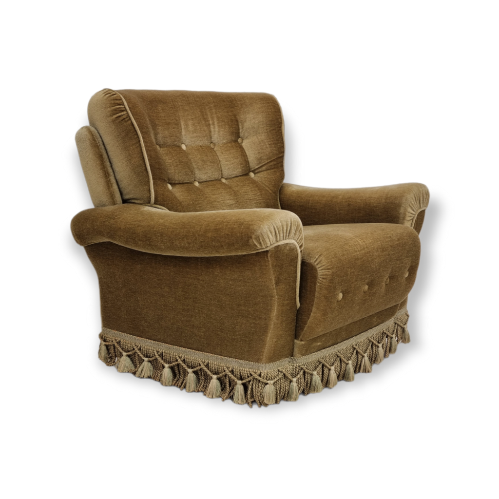 Danish vintage club chair, original upholstery, 1970s