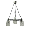 60s 70s Lamp Fixture Ceiling Lamp Chandelier Glass Chrome Space Age