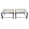 2x 60s 70s Jean Charles Coffee Table Chrome & Brass Side Table Space Age Design 2x 60s 70s Jean Charles Coffee Table Chrome & Brass Side Table Space Age Design