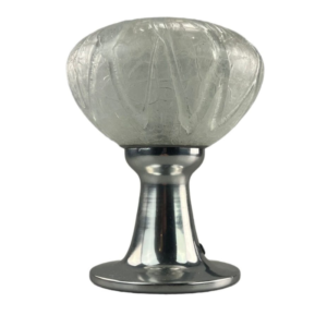 60s 70s table lamp bedside lamp chrome Doria glass space age design