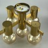 60s 70s ceiling lamp chandelier Gaetano Sciolari for Sciolari brass
