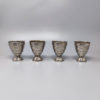 1950s Gorgeous Cocktail Shaker Set with Four Glasses in Stainless Steel. Made in Italy