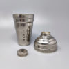 1950s Gorgeous Cocktail Shaker Set with Four Glasses in Stainless Steel. Made in Italy