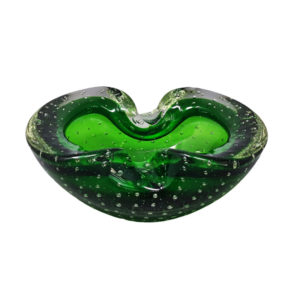 1960s Astonishing Green Ashtray/Vide Poche Designed By Flavio Poli for Seguso