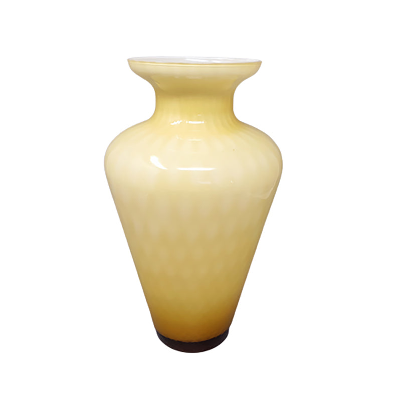 1960s Gorgeous Beige Vase by Carlo Nason in Murano Glass. Made in Italy