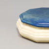 1960s Gorgeous Octagonal Blue and White Box in Alabaster. Made in Italy