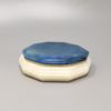 1960s Gorgeous Octagonal Blue and White Box in Alabaster. Made in Italy