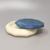 1960s Gorgeous Octagonal Blue and White Box in Alabaster. Made in Italy