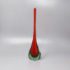 1960s Gorgeous Red and Green Vase By Flavio Poli