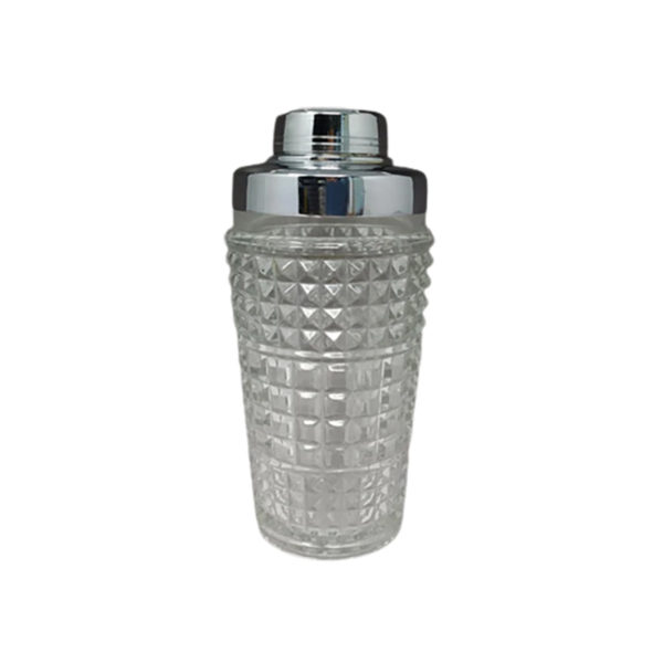 1960s Stunning Cut Crystal Cocktail Shaker. Made in Italy