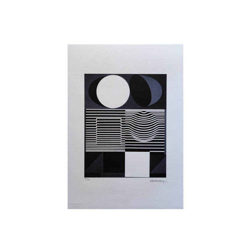 1970s Original Gorgeous Victor Vasarely “Ondho” Limited Edition Lithograph