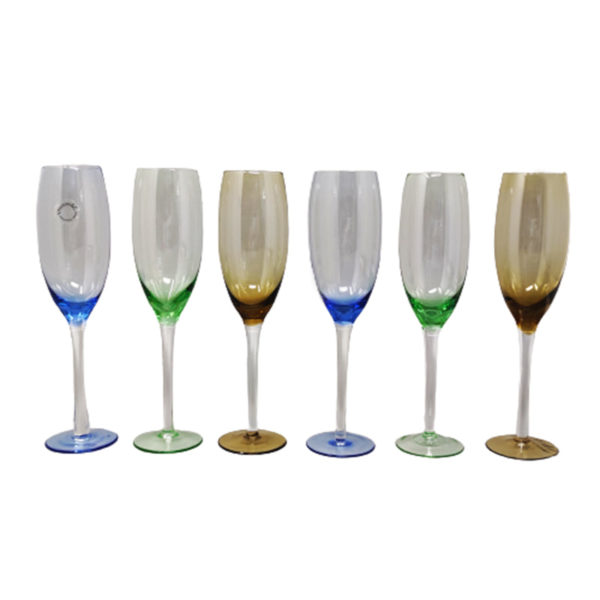 1970s Astonishing Set of Six Murano Glasses by Nason. Made in Italy 1970s Astonishing Set of Six Murano Glasses by Nason. Made in Italy