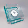 1970s Astonishing Table Clock by Omodomo in Crystal. Made in Italy