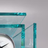 1970s Astonishing Table Clock by Omodomo in Crystal. Made in Italy