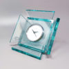 1970s Astonishing Table Clock by Omodomo in Crystal. Made in Italy