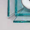 1970s Astonishing Table Clock by Omodomo in Crystal. Made in Italy